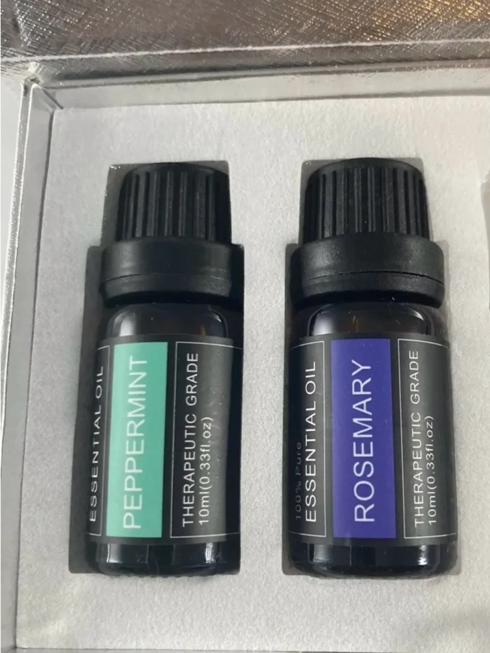 Essential Oil Gift Set with Leather Diffuser Bracelet in rose gold